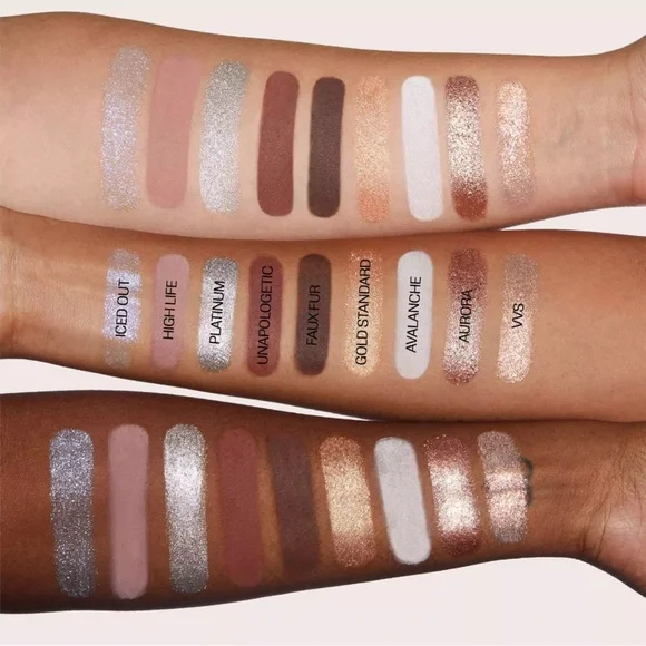 HUDA BEAUTY Icy Nude Palette with Silver and Gold Hues